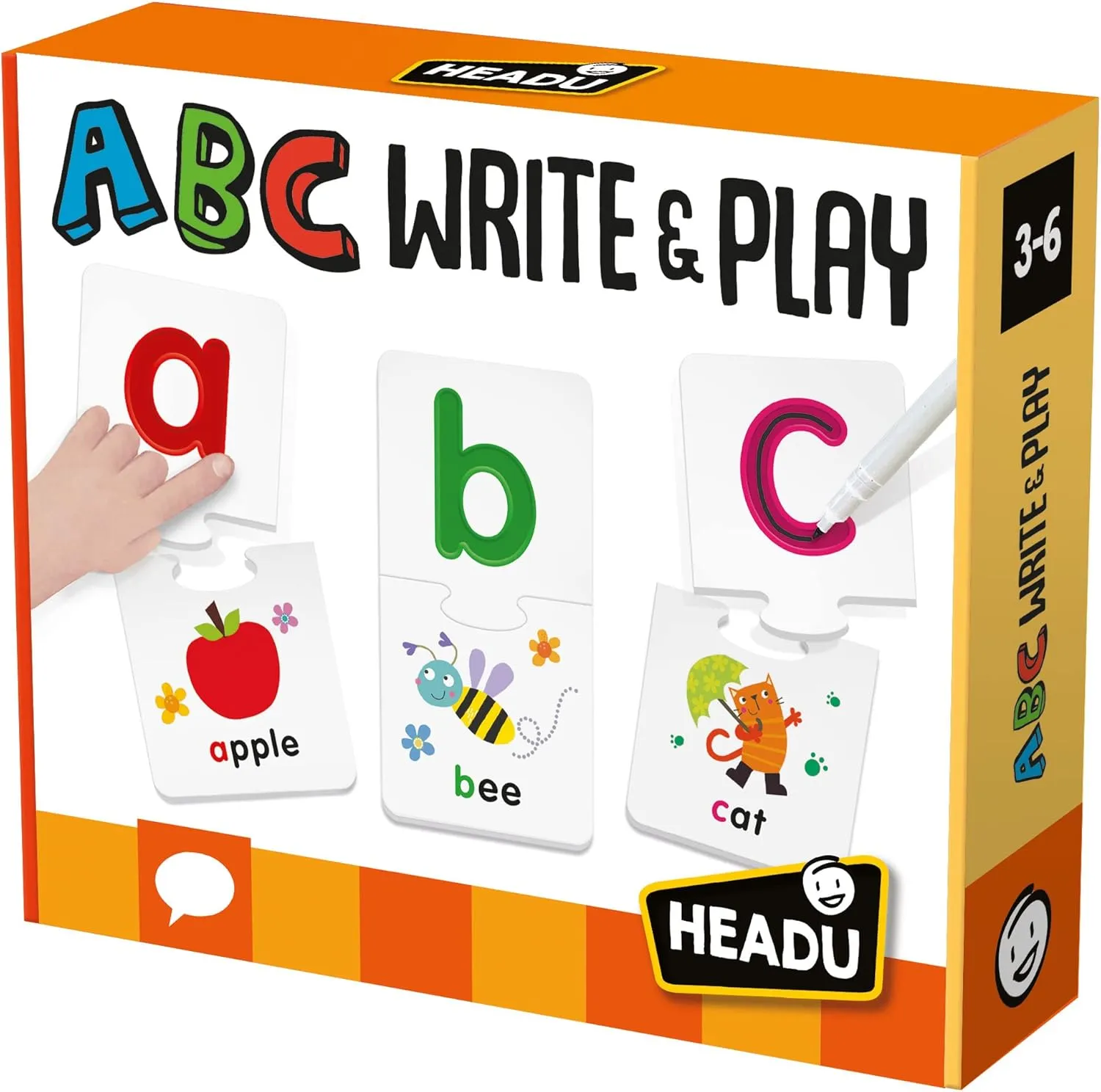 ABC Write & Play – Preschool Learning Activities Ages 3-6, Educational Toys for 3 4 5 6 Year Old Boys Girls, Reusable Letter Tracing, Kids ABC Puzzle, Prek Alphabet Learning, Teaching Games