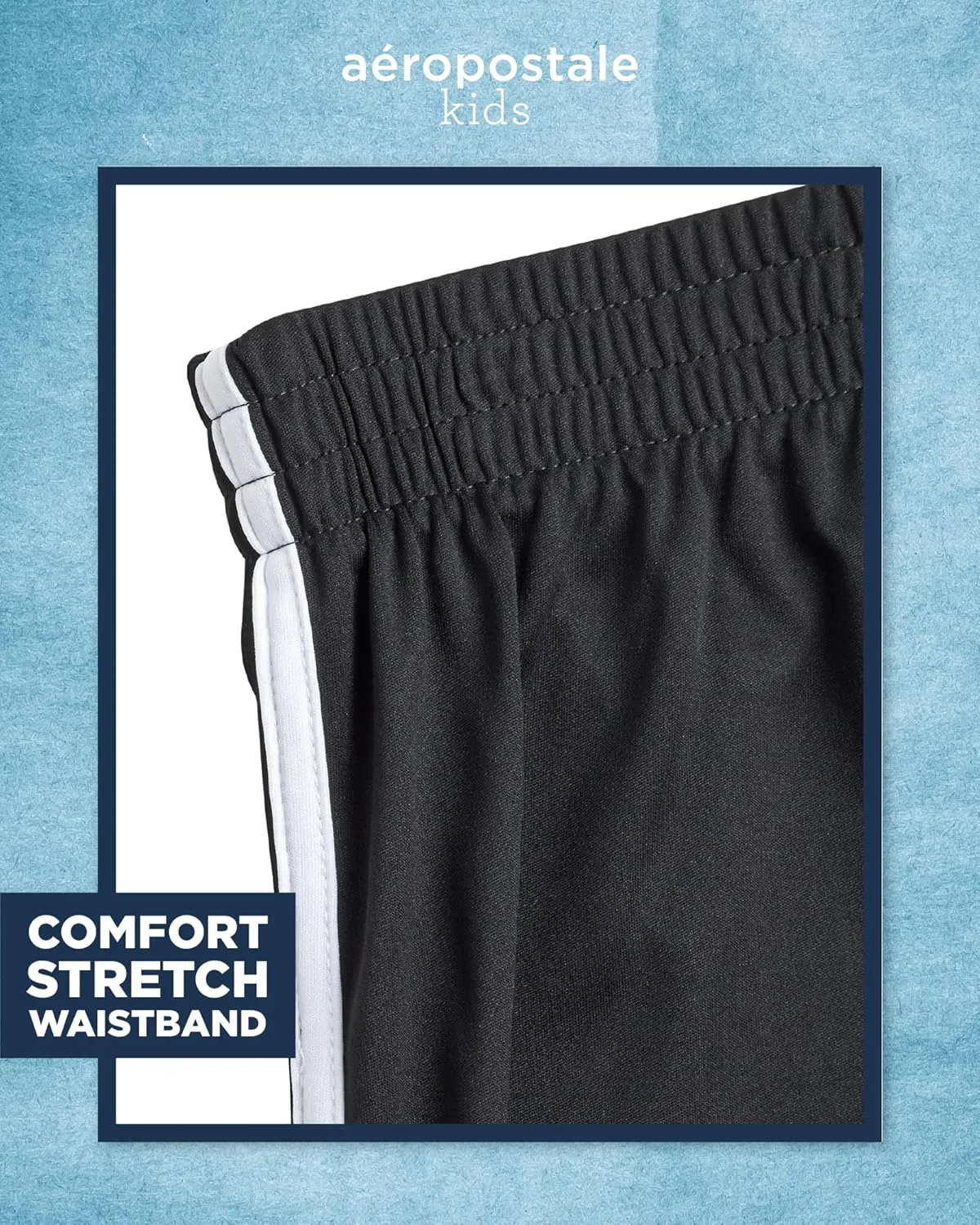 AEROPOSTALE Boys Active Shorts Set - 3 Piece Short Sleeve Active Jersey Tees and Performance Jersey Dolphin Shorts (8-12)