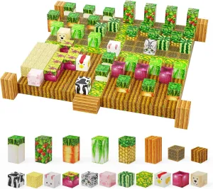 AESGOGO Magnetic Building Blocks, 97PCS Magnetic Tiles Stacking, Build Magnet Toys for Toddlers Kids 3 , STEM Montessori Sensory Birthday Gifts for Boys Girls Age 3 4 5 6 7 8