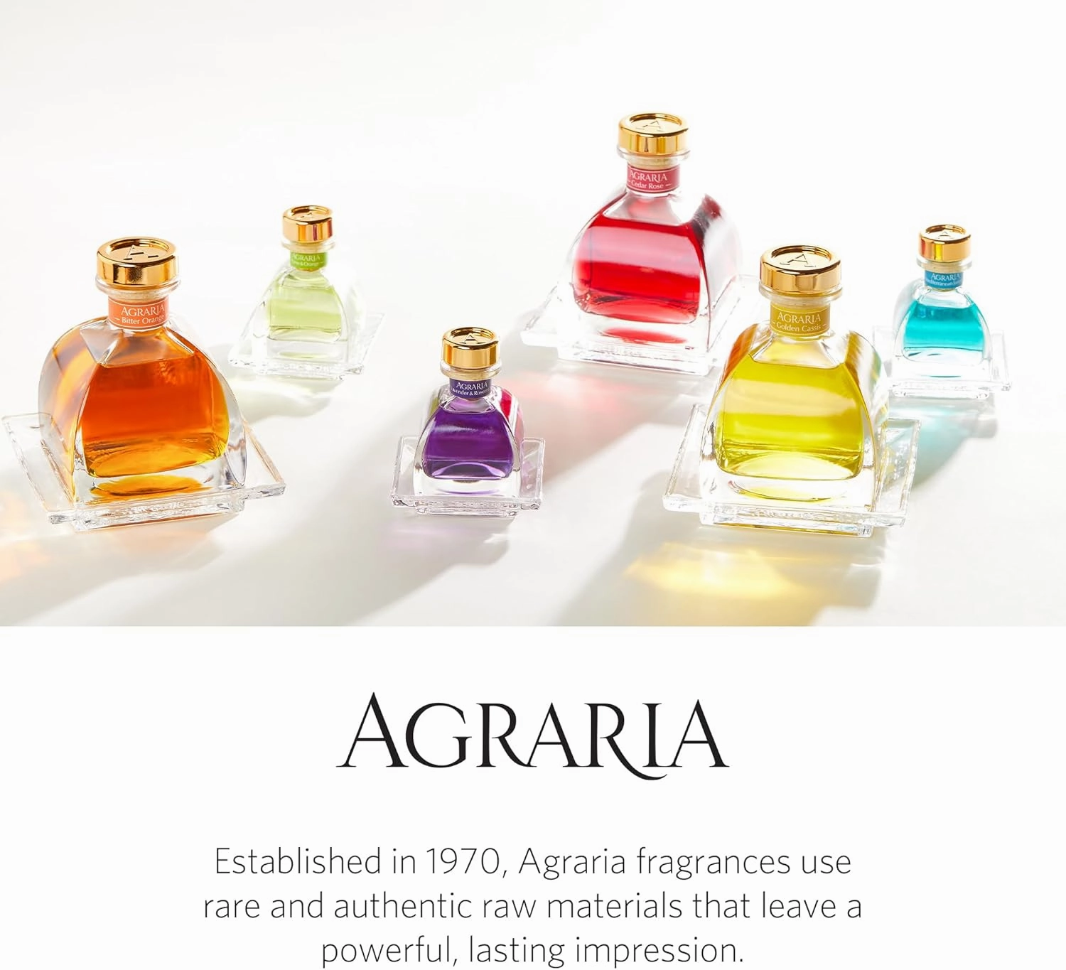 AGRARIA Lemon Verbena Scented PetiteEssence Diffuser, 1.7 Ounces with Reeds and a Flower