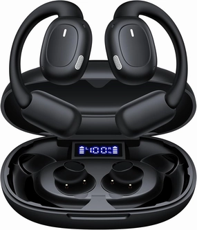 AI Translation Earbuds Real Time 164 Languages Translator Earbuds with 80H Play Time 3 in 1 Open-Ear Translation Headphones with Audio & Video Translation for Travel Business Meeting Learning (Black)