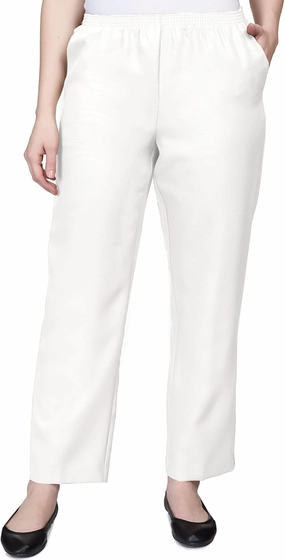 Alfred Dunner All Around Elastic Waist Polyester Short Petite Pants - Pull-On Style