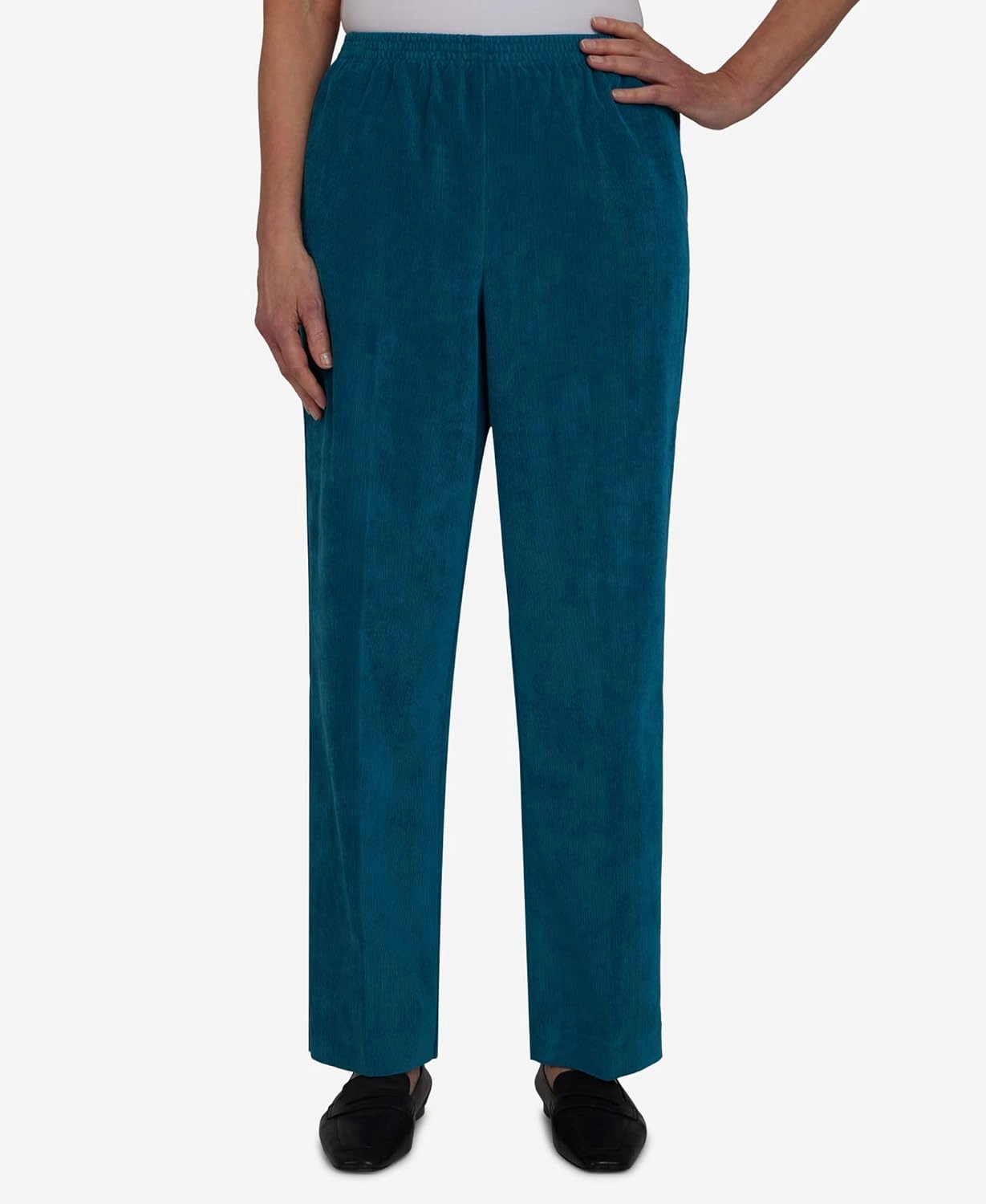 Alfred Dunner Women's Classic Corduroy Pull-on Average Length Pant