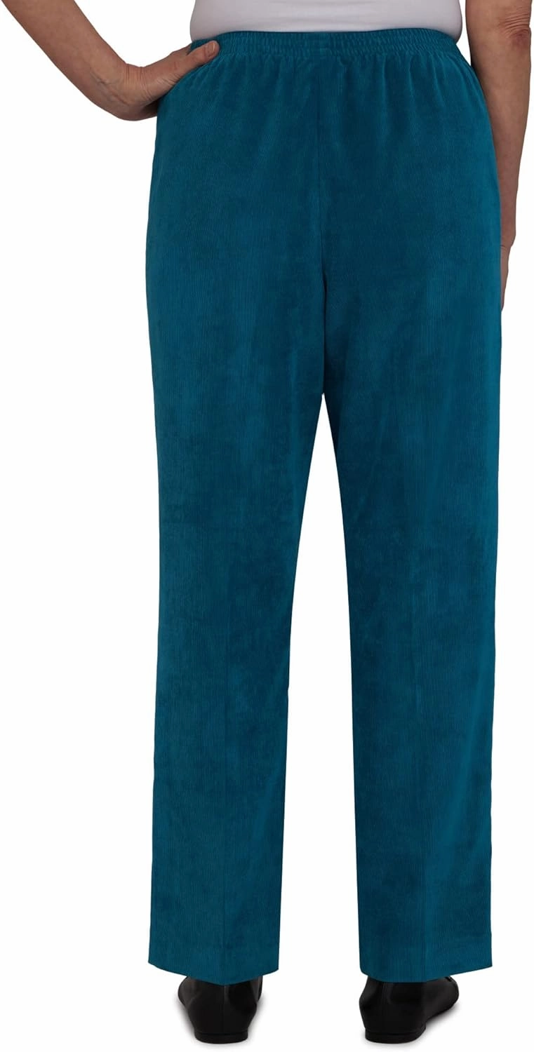Alfred Dunner Women's Classic Corduroy Pull-on Average Length Pant