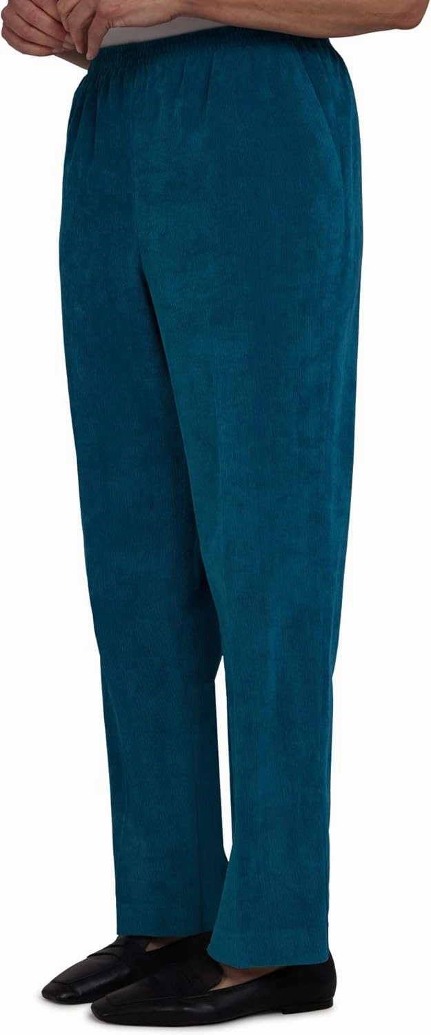 Alfred Dunner Women's Classic Corduroy Pull-on Average Length Pant