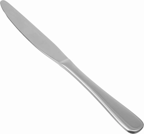 Amazon Basics Stainless Steel Dinner Knives with Round Edge, Dishwasher Safe, Pack of 12, Silver