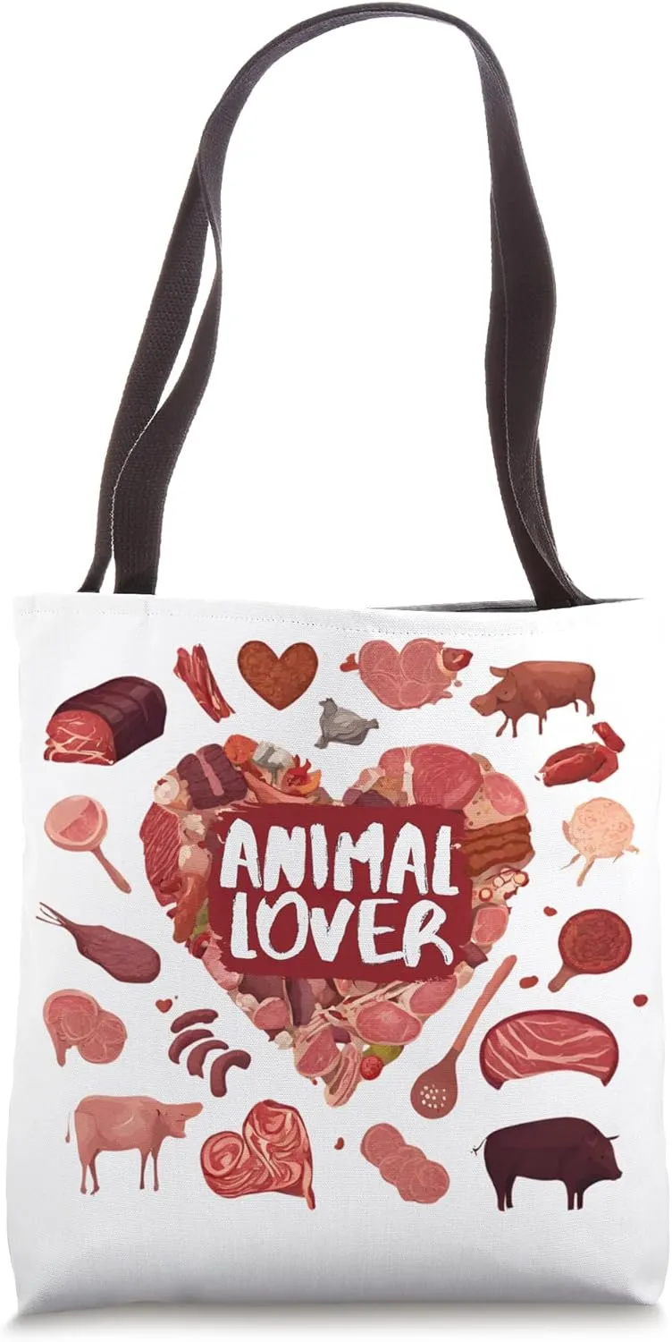 Animal Lover Meat Diet - Rooted By Choice Shirt Tote Bag