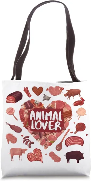 Animal Lover Meat Diet - Rooted By Choice Shirt Tote Bag