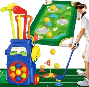 APEO Kids Golf Clubs 3-5 Upgraded Kids Golf Club Set with Putting Mat Toddler Golf Set the Best 3 Year Old Boy Birthday Gift Outdoor Toys for Toddlers 1-3 and the Toddler Games Toys for 3 Year Old Boy