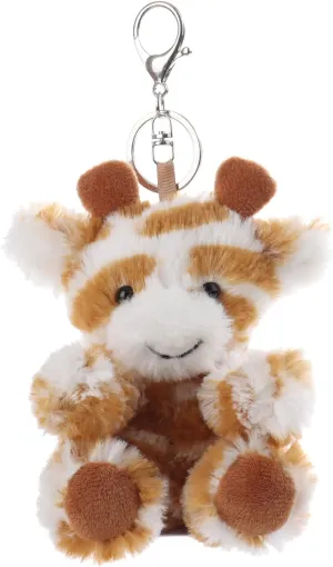Apricot Lamb Cute Toys Plush Classic Giraffe Stuffed Animal Soft Keychain for Kids Bag, Purse, Backpack, Handbag (5 Inches)