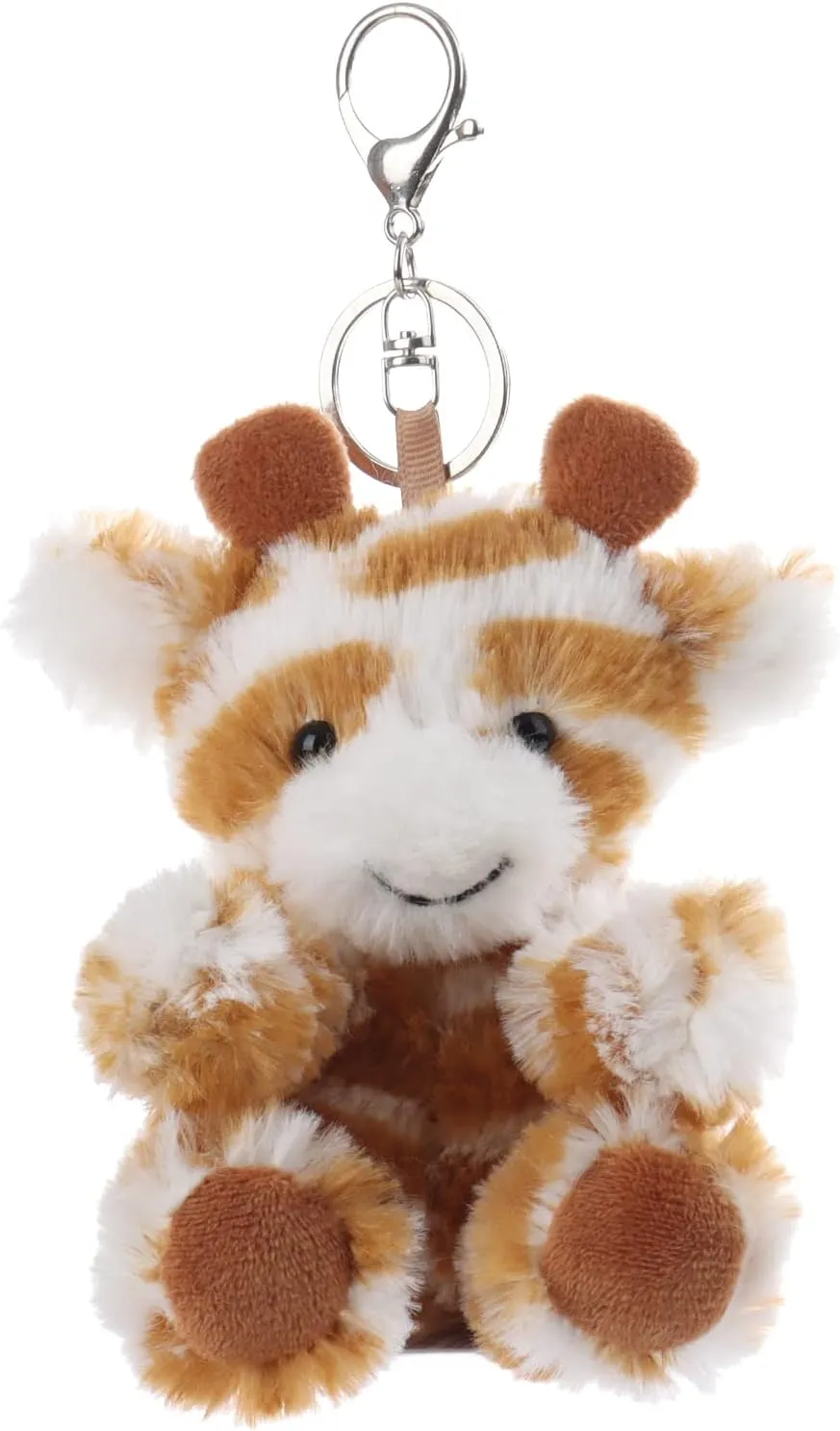 Apricot Lamb Cute Toys Plush Classic Giraffe Stuffed Animal Soft Keychain for Kids Bag, Purse, Backpack, Handbag (5 Inches)