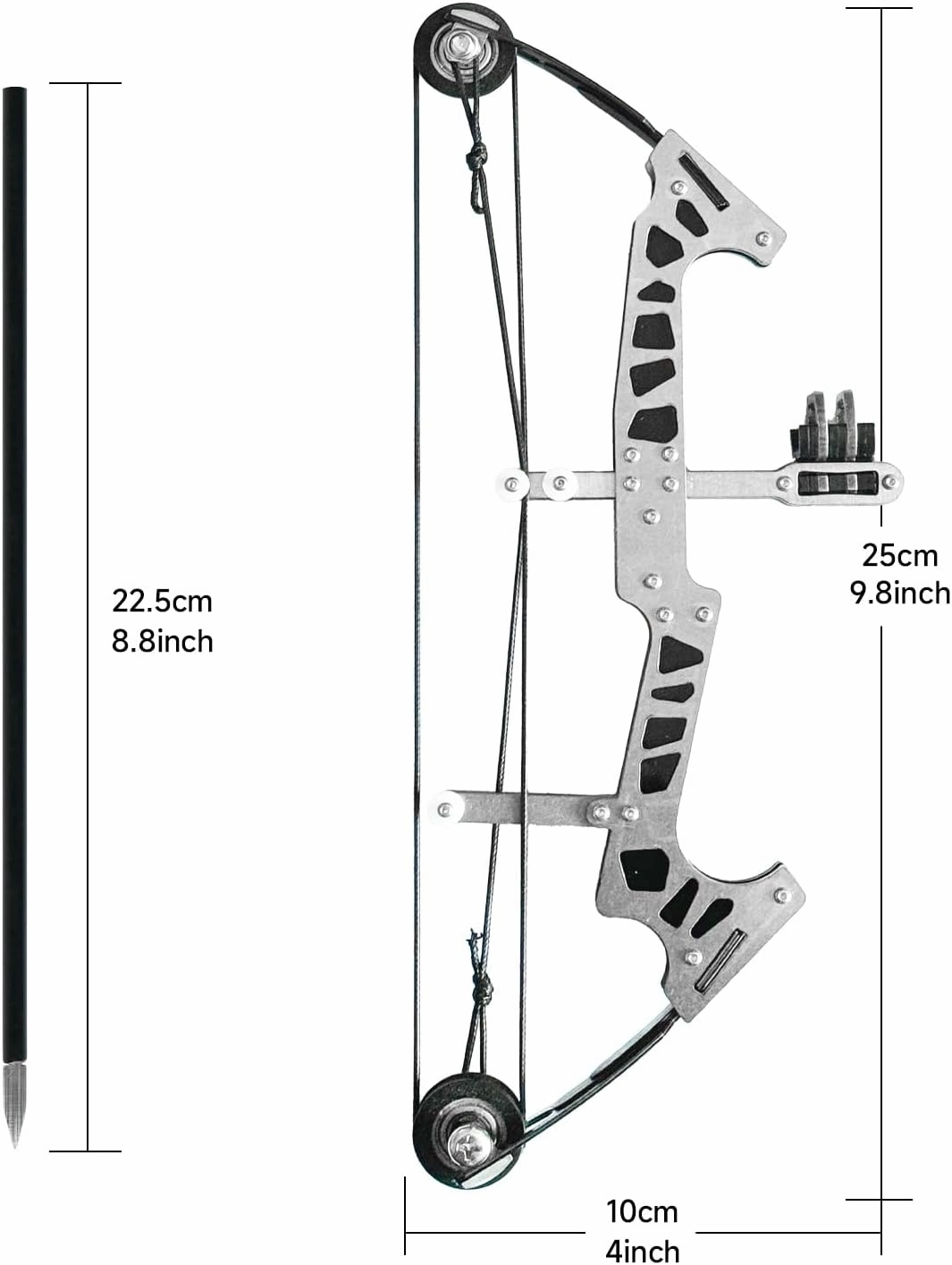 Archery Bow Set Left and Right Hand Compound Bow Hunting Bow Metal Material Catapult RH/LH for Practice Archery