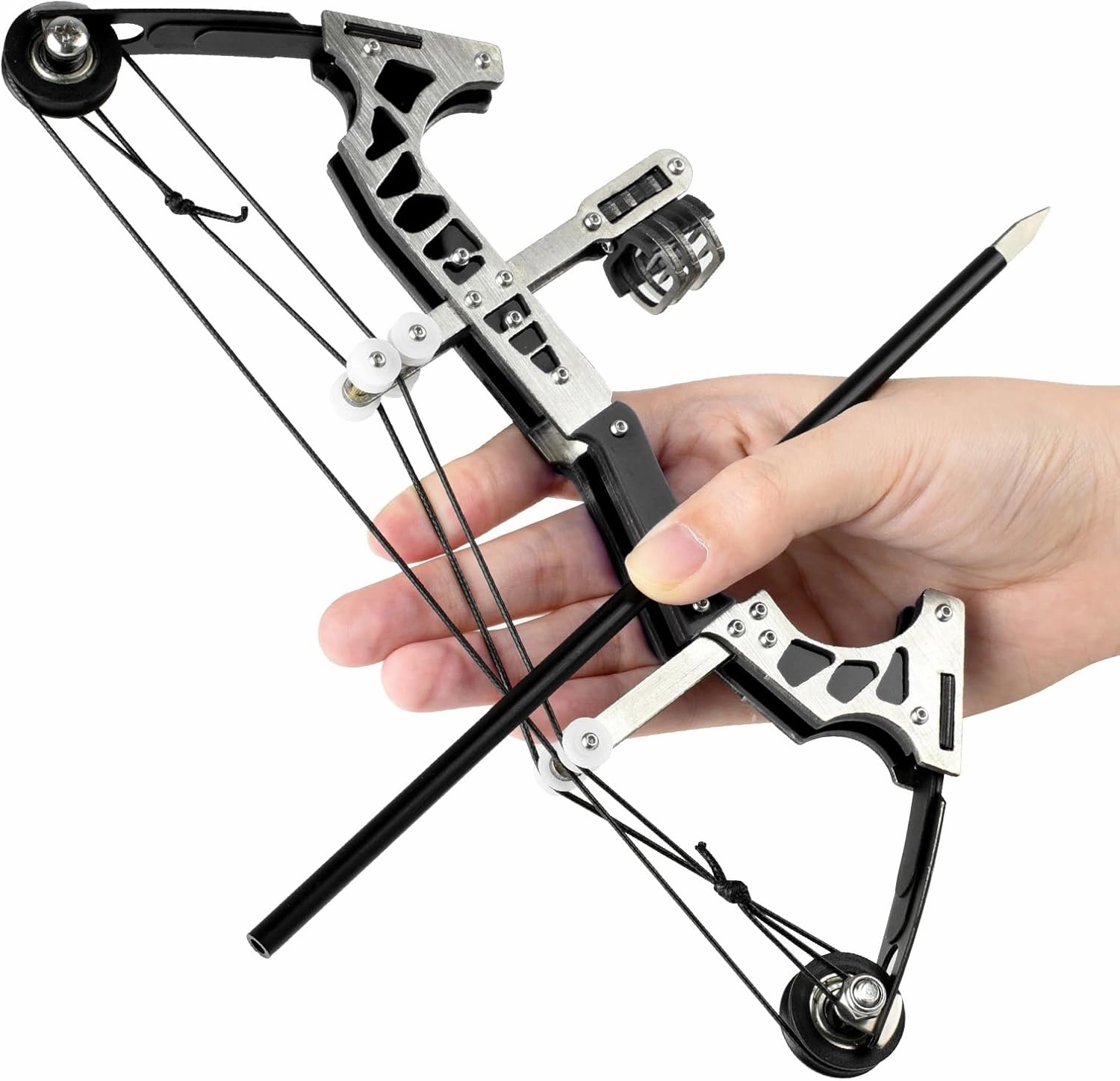Archery Bow Set Left and Right Hand Compound Bow Hunting Bow Metal Material Catapult RH/LH for Practice Archery