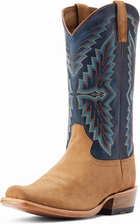 ARIAT Men's Futurity Showman Dark Copper Roughout Classic Black Top