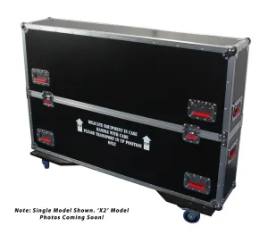 ATA Road Case with Casters for two 37" to 43" LCD/LED/Plasma Screen Monitors