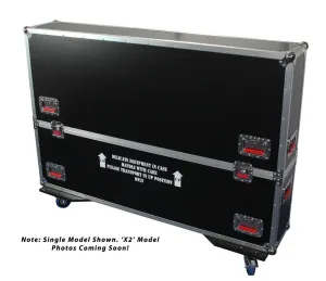 ATA Road Case with Casters for two 50" to 55" LCD/LED/Plasma Screen Monitors