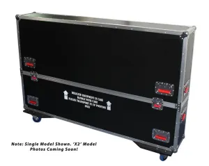 ATA Road Case with Casters for two 60" to 65" LCD/LED/Plasma Screen Monitors