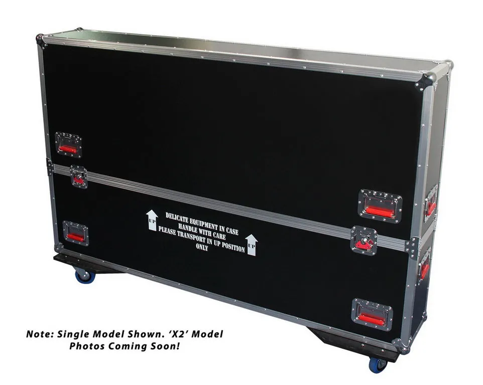 ATA Road Case with Casters for two 60" to 65" LCD/LED/Plasma Screen Monitors