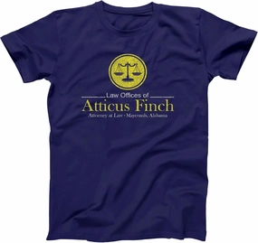 Atticus Finch Law Offices Funny Retro Classic Book Humor Mens Shirt