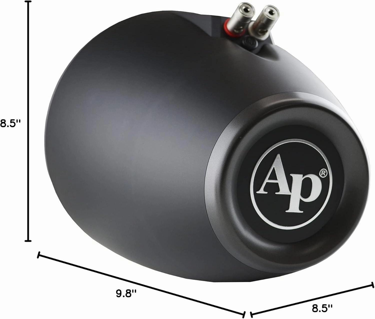Audiopipe APMP-800ETW 8-Inch Compact Multi Purpose Directional Stereo Speaker Enclosure for Car Audio, Marine, UTV, and ATV Sound System, Black (Pair)