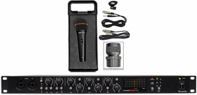 Audiosavings Bundle:(1) Focusrite Scarlett OctoPre 8-Channel Microphone Mic Preamp Bundle with (1) Rockville RMIC-SR Handheld DJ Vocal Recording Wired Microphone Cables Mic Case (2 Items)