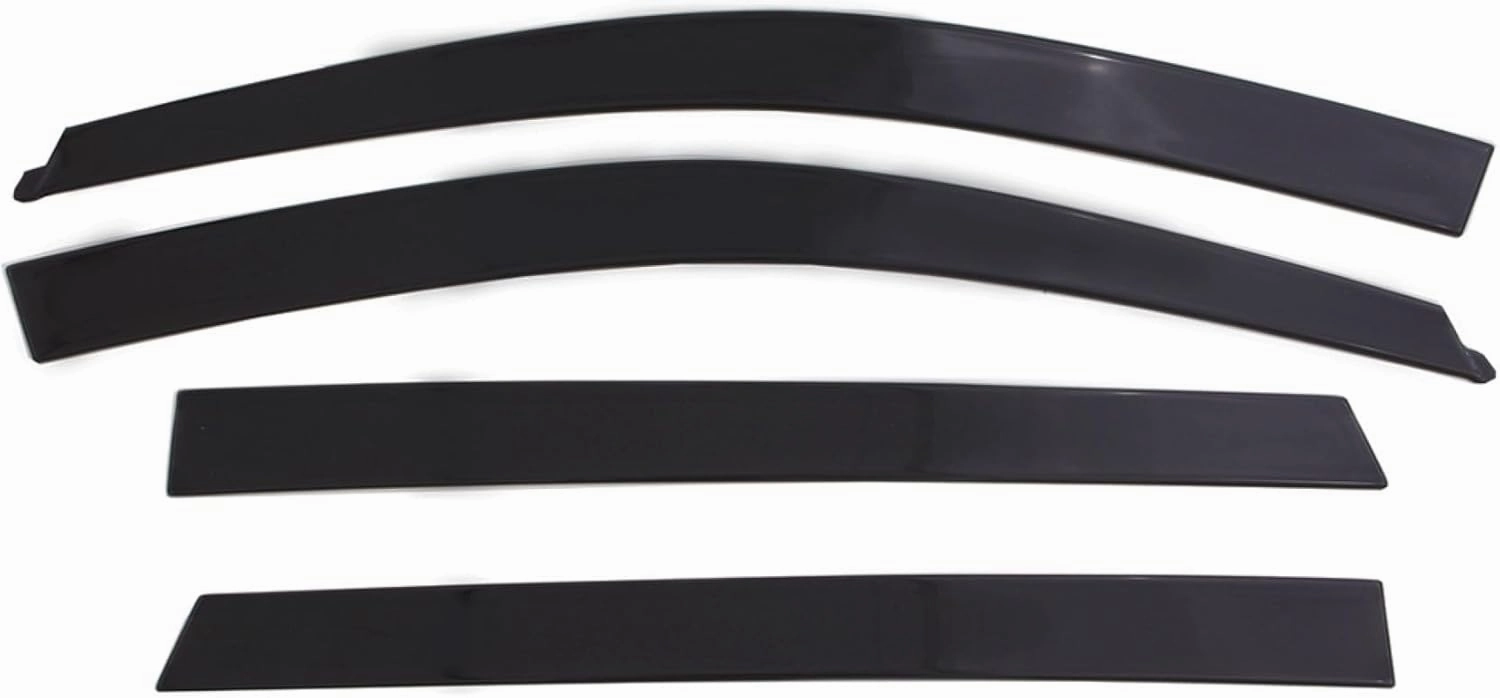 Auto Ventshade [AVS] Low Profile Rain Guards for 2009-2024 Dodge Ram 1500, (19-24 Classic Body Only) 2010-2025 Ram 2500/3500 Crew/Mega Cabs | Window Vent Visors, 4 pcs. - Dark Smoke | 994004