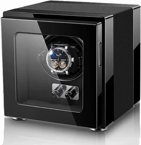 Automatic Watch Winder With Quiet Motor Flexible Watch Pillows For 2 3 4 6 9 Watches Luxury Mechanical Watch Storage Case With LED Lights Watch Box Organizer