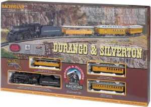 Bachmann Trains - Durango & Silverton Ready To Run Electric Train Set - HO Scale, Yellow