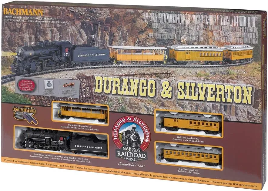 Bachmann Trains - Durango & Silverton Ready To Run Electric Train Set - HO Scale, Yellow