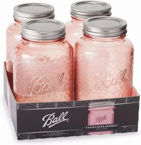 Ball Jar Rose Vintage Regular Mouth Quart Canning Jars, 4-Pack, 4 Pack