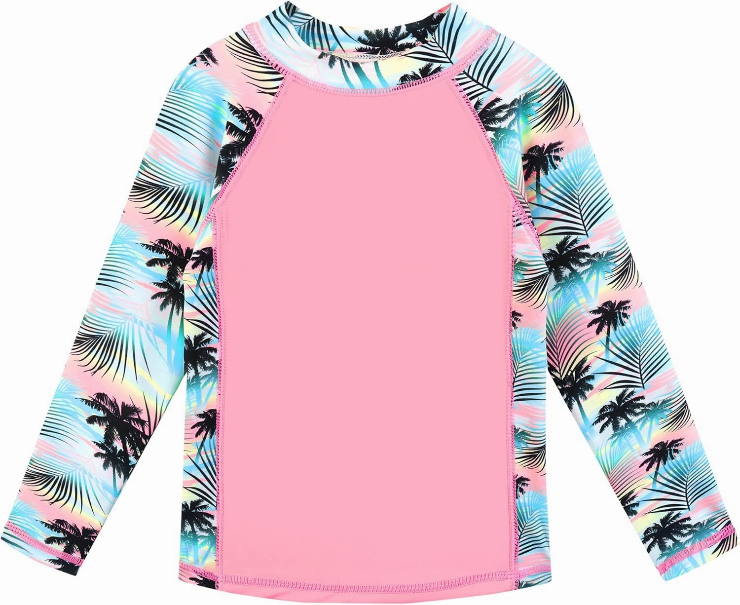 BAOHULU Girls Rash Guard Swimsuit Set 2 Pcs Long Sleeve Bathing Suit UPF 50  Tankini Beach Swimwear Size 5-14 Years