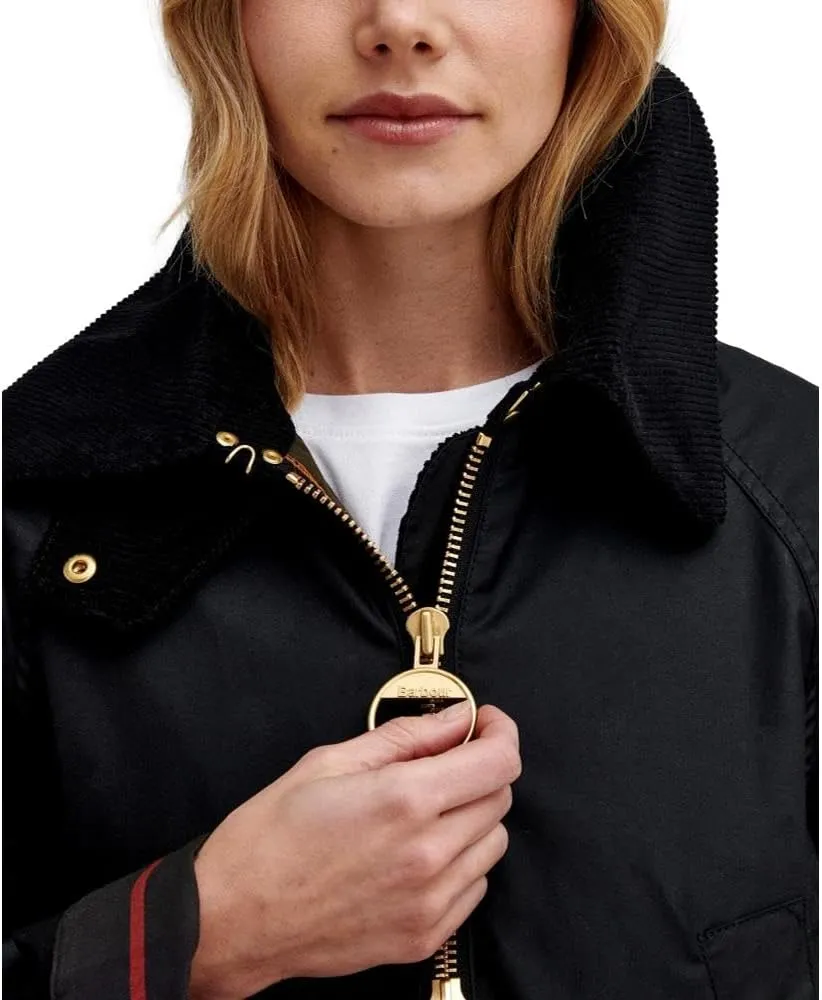 Barbour Women's Allerston Waxed Jacket, Black/Classic