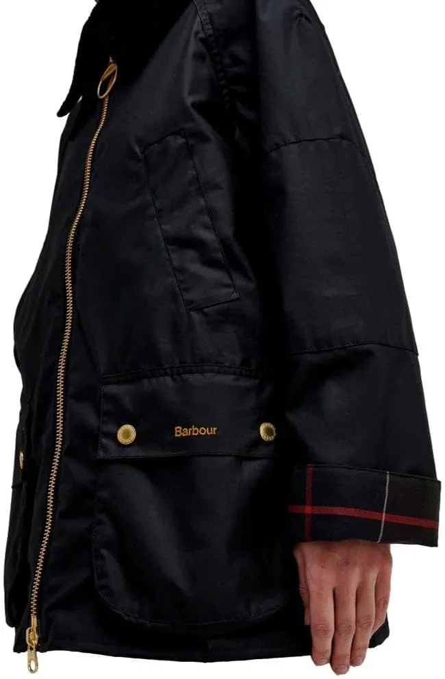 Barbour Women's Allerston Waxed Jacket, Black/Classic