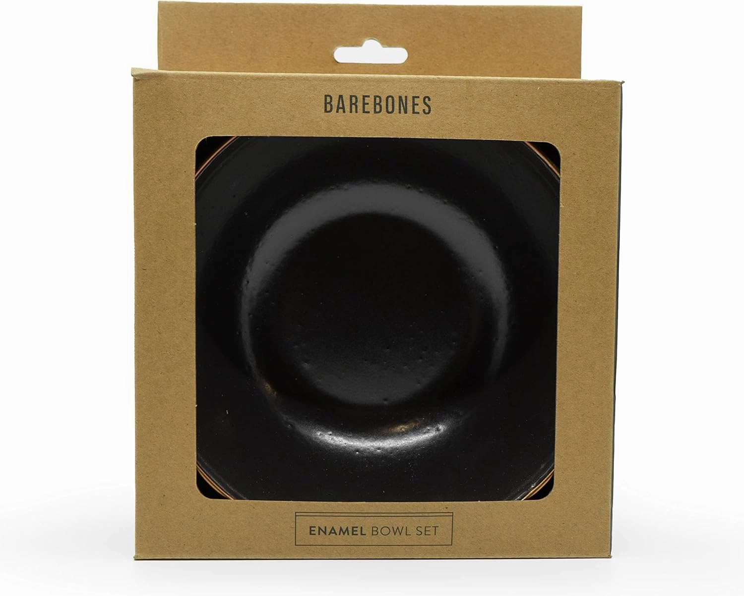 Barebones Enamel Bowl Set - Dish Set of 2 Bowls - Enamelware Set for Camping and Everyday Use (Charcoal)