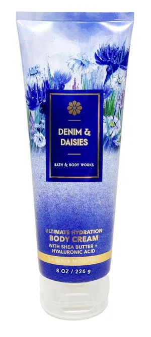 Bath & Body Works Ultimate Hydration Body Cream Gift Set For Women, 8 Fl Oz (Denim & Daisies)