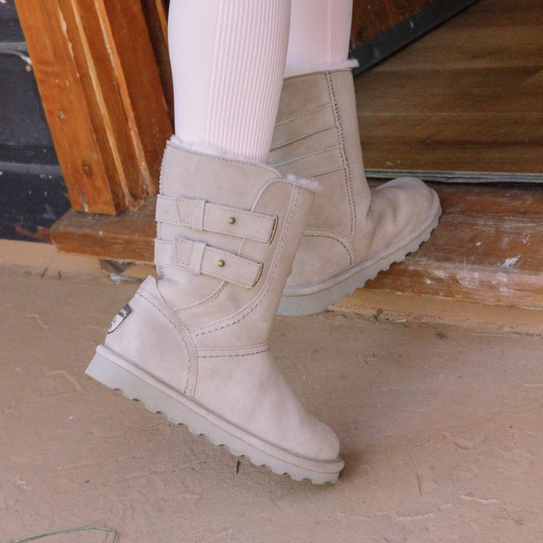 BEARPAW Women's Aurelia Boot | Women's Boot Classic Suede | Women's Pull On Boot | Comfortable Winter Boot | Multiple Colors & Sizes