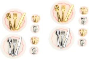 BESPORTBLE 16 Sets Dollhouse Building Supplies Miniature Tableware Set DIY Accessories for Miniature House Decor