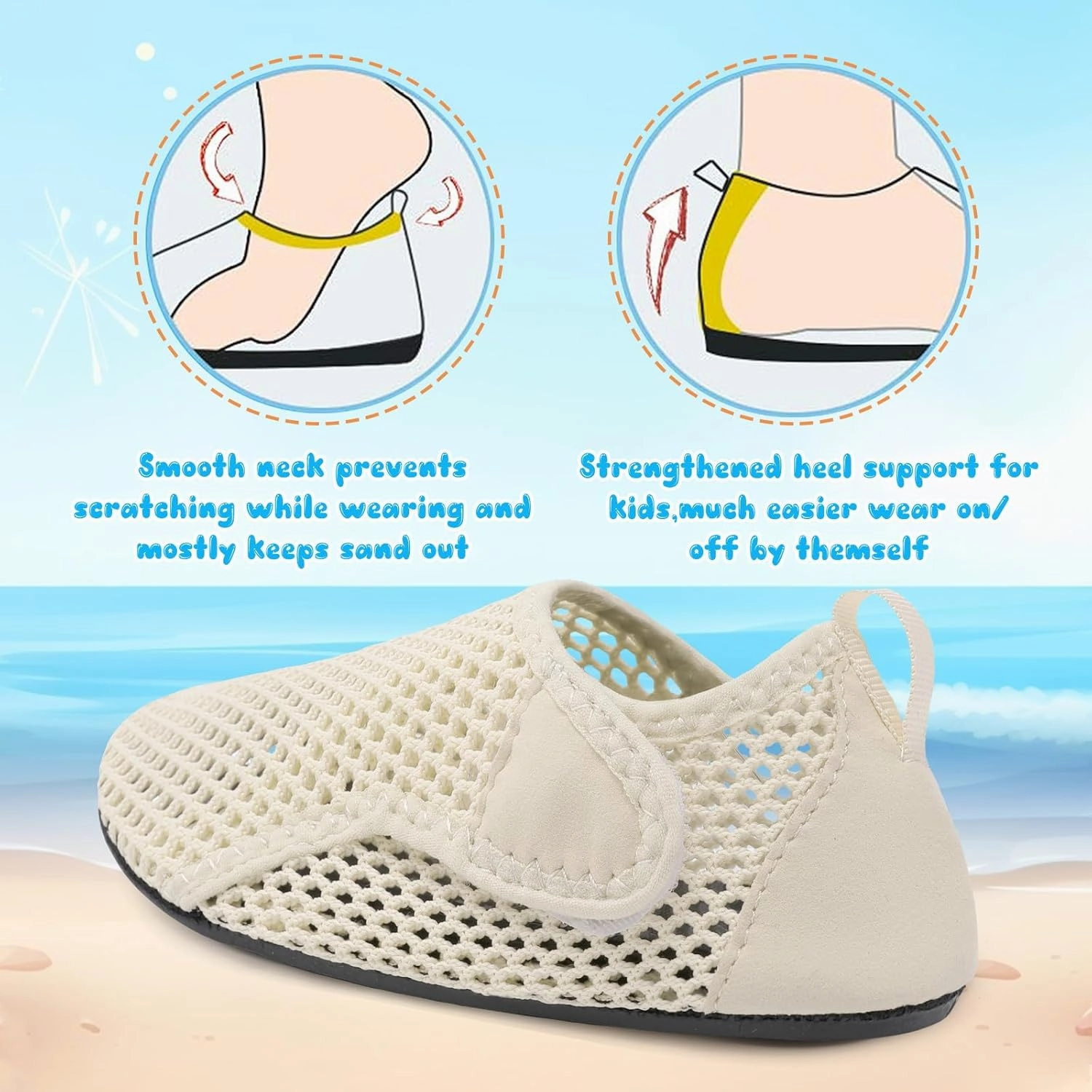 Besroad Kids Water Shoes Girls Boys Quick Dry Aqua Socks Barefoot Non Slip Beach Swim Surf Shoes