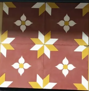 Bharat Natural | Midst Flower Athangudi Tiles for Timeless Home Decor