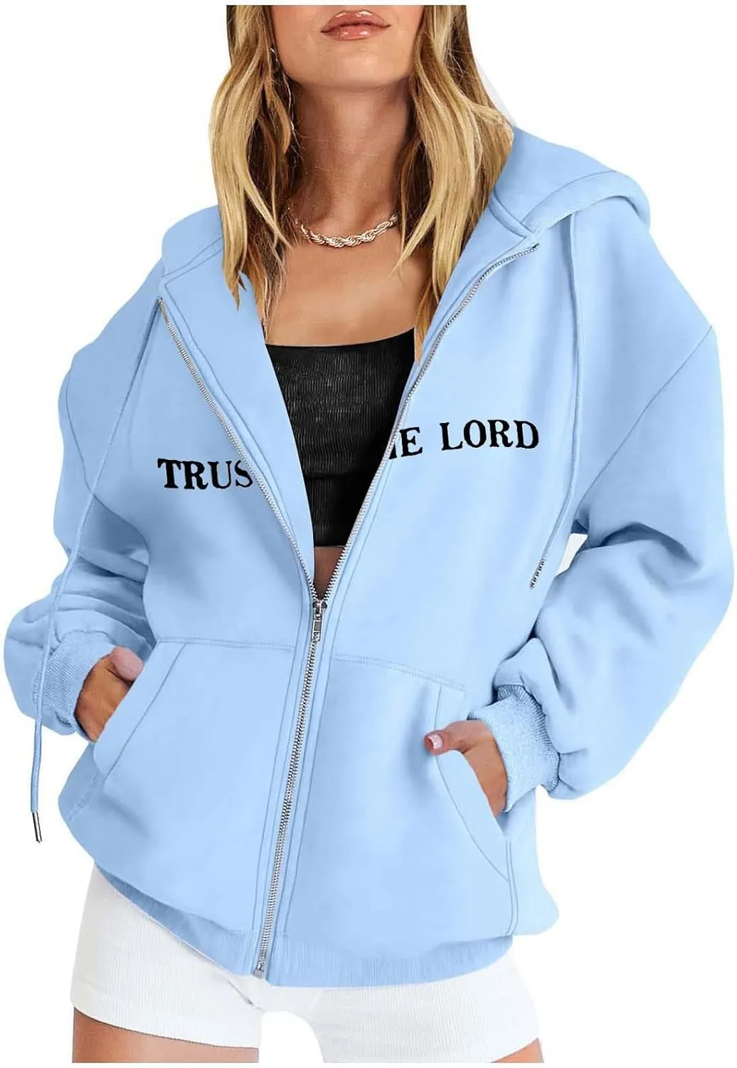 Bible Verse for Women Faith Over Fear Hoodie Fashion Shirt Christian Graphic Hoodies Pull Over Love Like Jesus Spirit