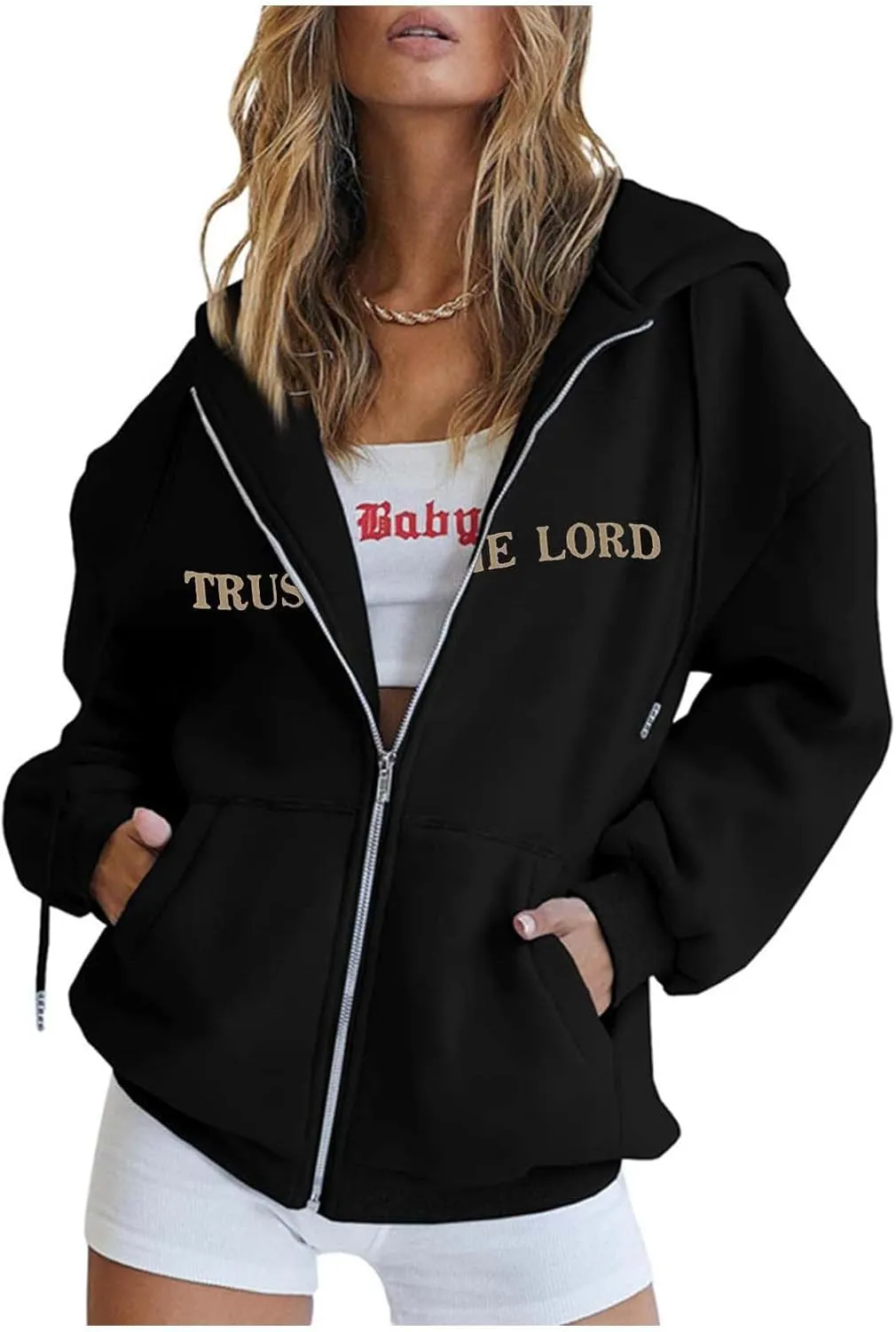 Bible Verse for Women Faith Over Fear Hoodie Fashion Shirt Christian Graphic Hoodies Pull Over Love Like Jesus Spirit