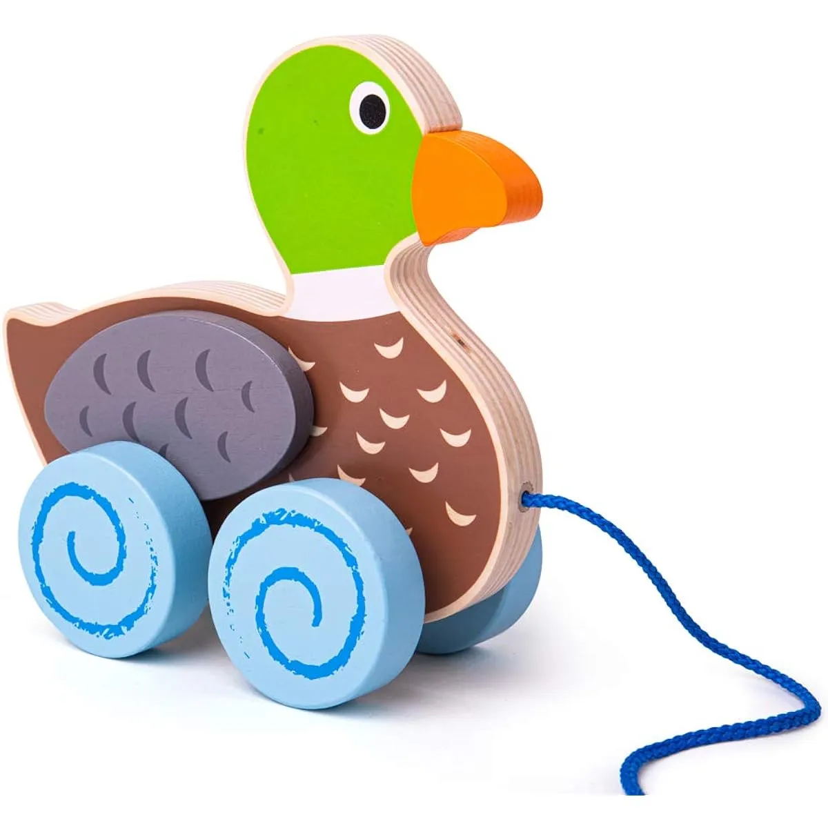 Bigjigs Wooden Duck Pull Toy Alongside Toys