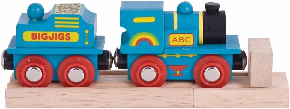 Bigjigs Single Wooden Train Engine (Blue)