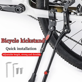 Bike Kickstand for Haibike XDURO AllMtn 10.0, Adjustable Kickstand Foot Side Stand Support, Aluminum Rear Side Bicycle Stand for Bike with Non-Slip Rubber Foot, B