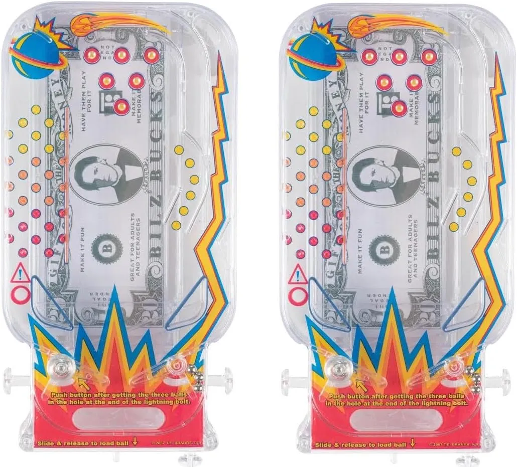 BILZ Cosmic Pinball Maze Game Gift Card Holder- 2 pack - Play the Pinball Game, Release the Cash- Holds Money, Gift Cards Lottery Tickets- Perfect for Easter Baskets- Reusable Puzzle for Kids & Adults