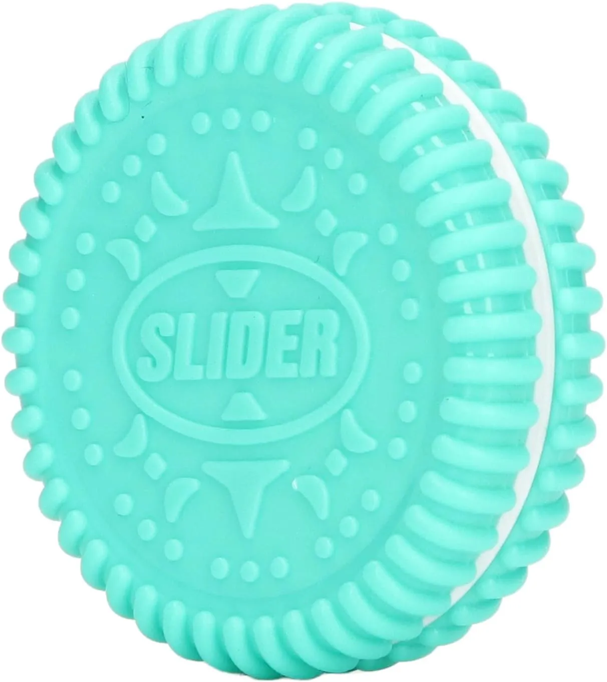 Biscuits Shaped Fingertip Slider Toys,Magnetic Push Slider Toy Fingertip Slider for Stress Relief (Mint Green)
