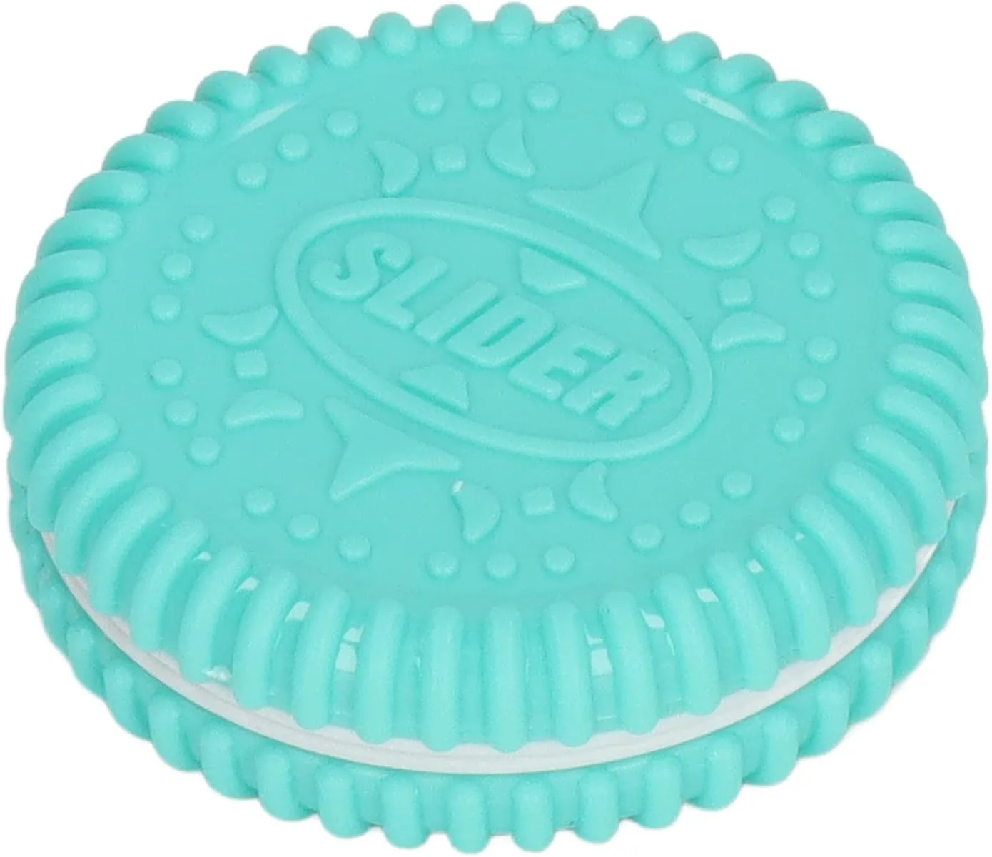 Biscuits Shaped Fingertip Slider Toys,Magnetic Push Slider Toy Fingertip Slider for Stress Relief (Mint Green)