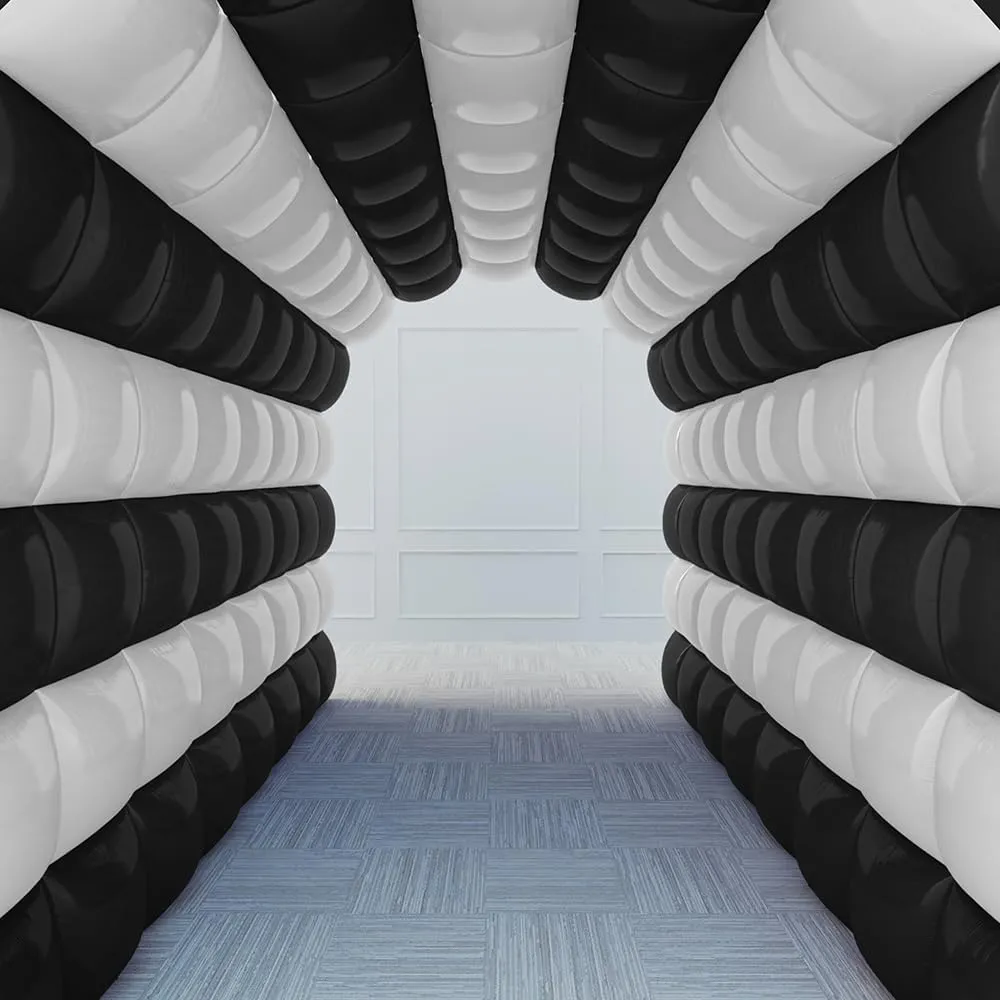 Black White Square Balloon Wall Tunnel Backdrop Checkered Racing Car Birthday Decoration, 25 Pack Metallic Square Balloons Wall Tunnel Arch Kit Birthday Wedding Baby Shower Party Background Decoration