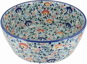 Blue Rose Polish Pottery Desert Oasis Serving Bowl