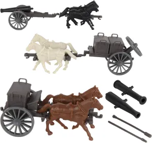 BMC CTS Civil War Artillery Horse Wagon - ACW Cannon Limber Caisson Playset